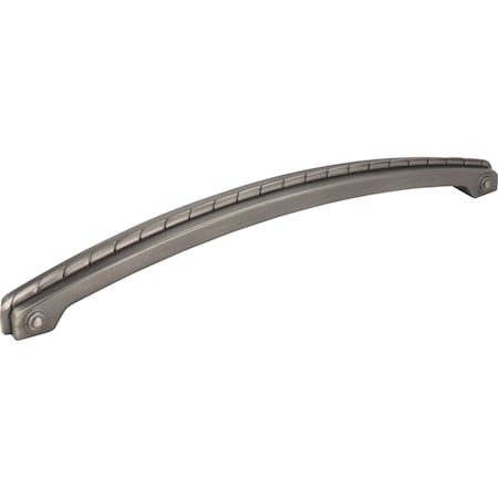 Jeffrey Alexander 12" Center-to-Center Brushed Pewter Rope Rhodes Appliance Handle Z260-12BNBDL